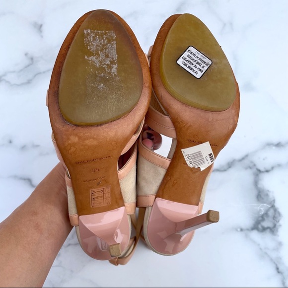 Balenciaga leather and suede ankle-wrap gladiator sandal size IT 39 US 9 - Picture 10 of 16